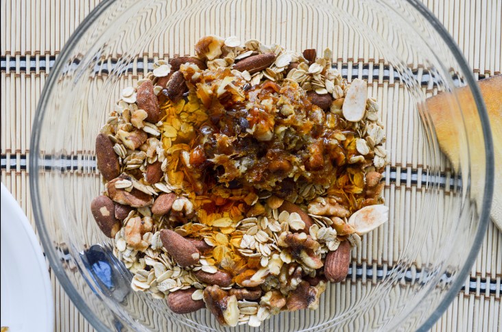 All ingredients mixed